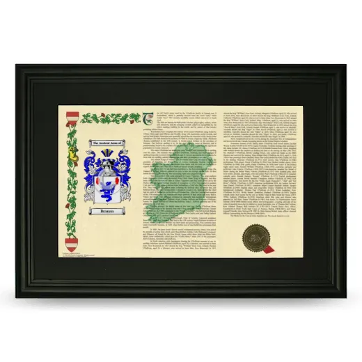 Branan Deluxe Armorial Landscape Framed- Black