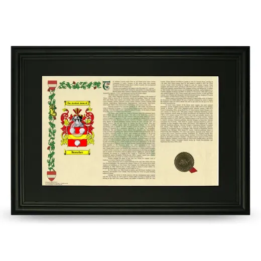 Brancher Deluxe Armorial Landscape Framed- Black