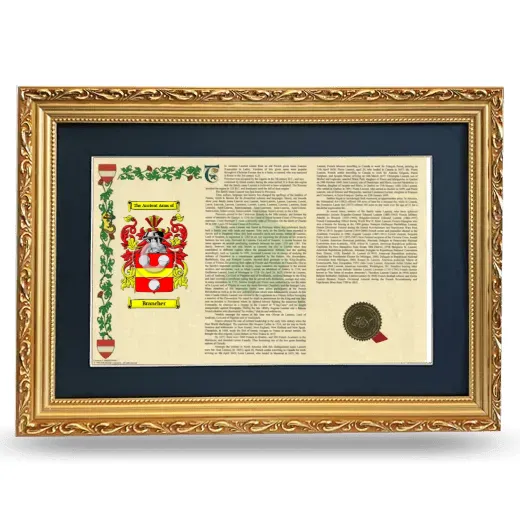 Brancher Deluxe Armorial Landscape Framed - Gold