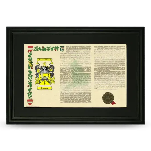 Brancome Deluxe Armorial Landscape Framed- Black