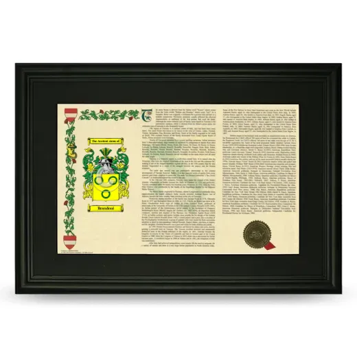 Brandoni Deluxe Armorial Landscape Framed- Black