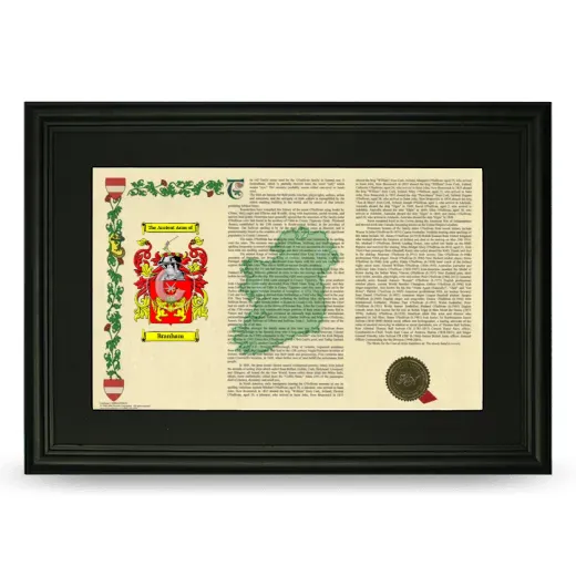Branham Deluxe Armorial Landscape Framed- Black