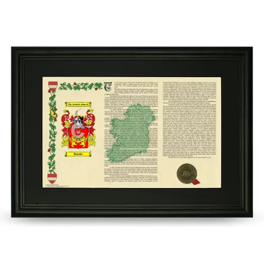 Branin Deluxe Armorial Landscape Framed- Black