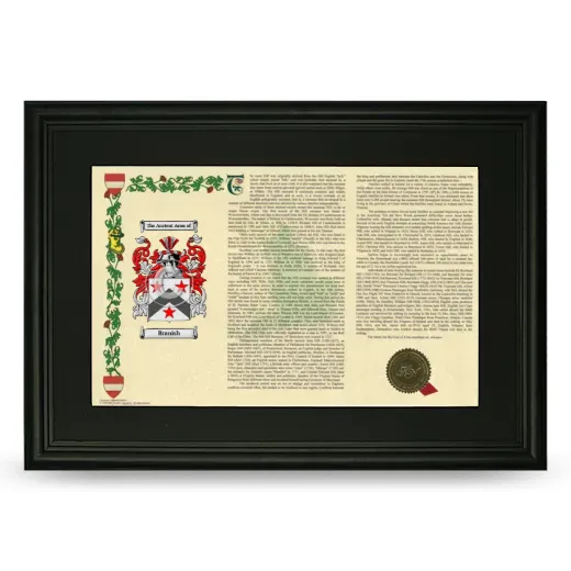 Branish Deluxe Armorial Landscape Framed- Black