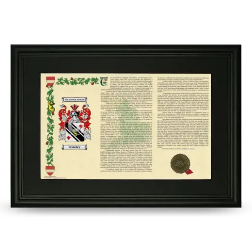Bransbey Deluxe Armorial Landscape Framed- Black