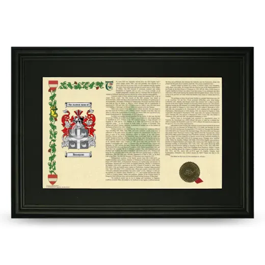 Branyon Deluxe Armorial Landscape Framed- Black
