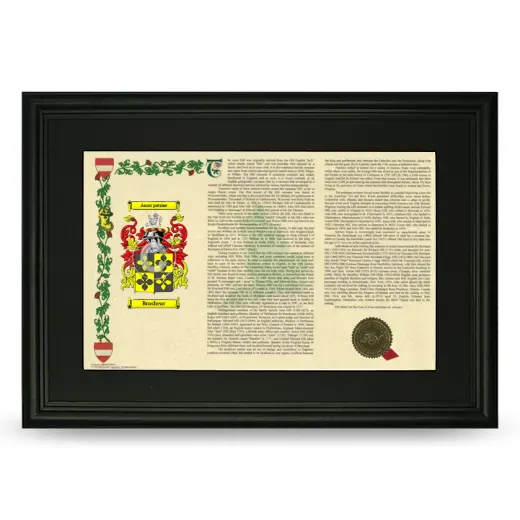 Brashear Deluxe Armorial Landscape Framed- Black