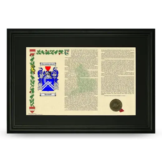 Braswell Deluxe Armorial Landscape Framed- Black