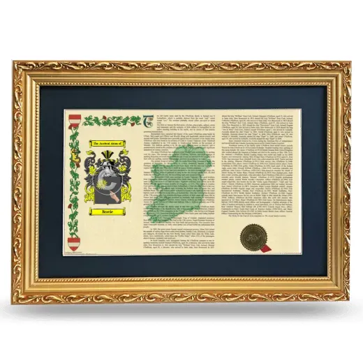 Bratie Deluxe Armorial Landscape Framed - Gold