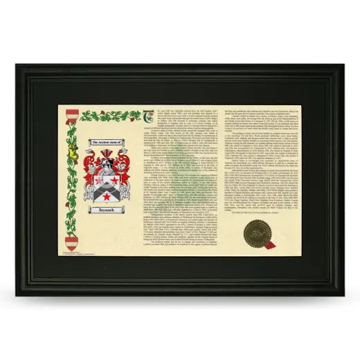 Braunch Deluxe Armorial Landscape Framed- Black