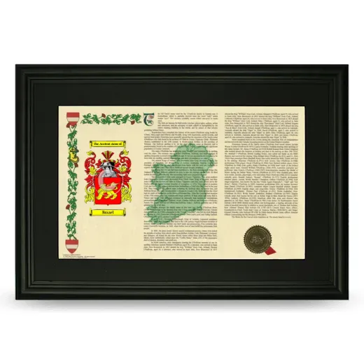 Brazel Deluxe Armorial Landscape Framed- Black