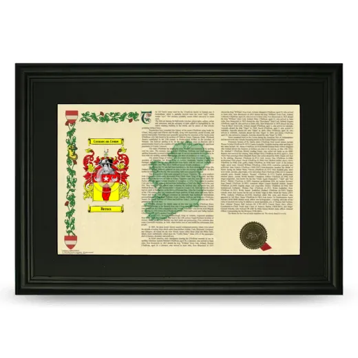 Brean Deluxe Armorial Landscape Framed- Black