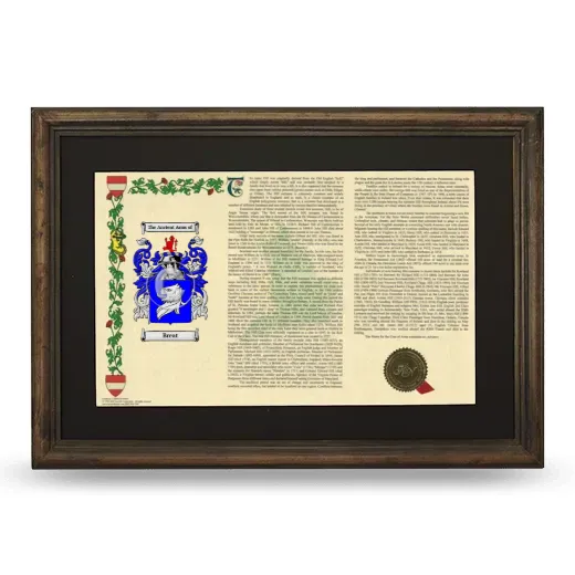 Breat Deluxe Armorial Landscape Framed - Brown