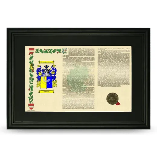 Bredow Deluxe Armorial Landscape Framed- Black
