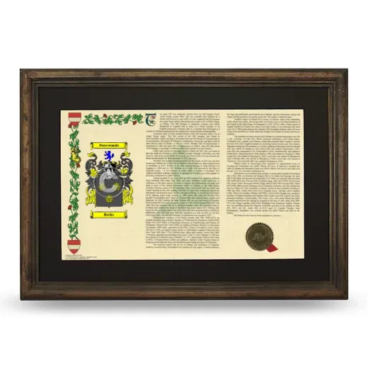 Breks Deluxe Armorial Landscape Framed - Brown