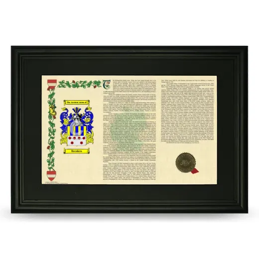 Brenken Deluxe Armorial Landscape Framed- Black