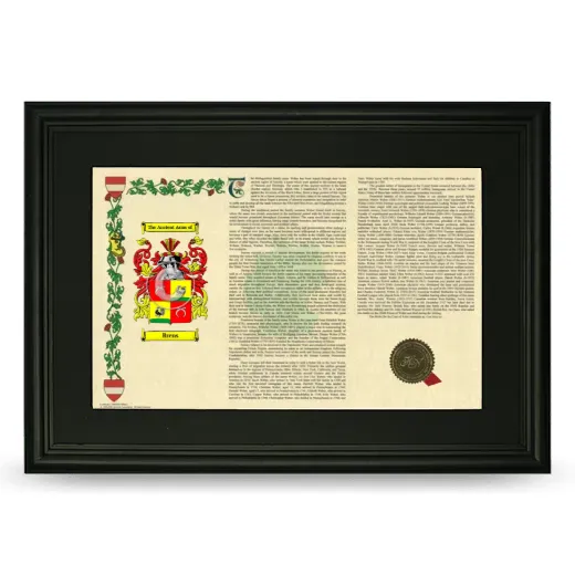 Brens Deluxe Armorial Landscape Framed- Black