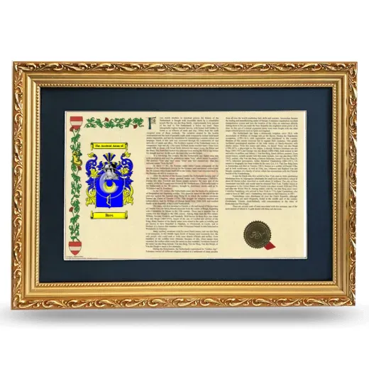Bres Deluxe Armorial Landscape Framed - Gold