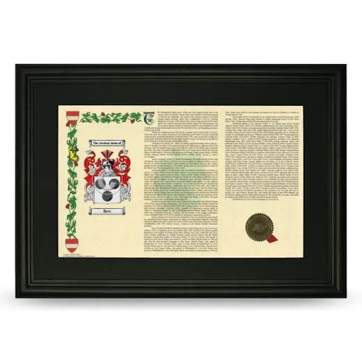 Bres Deluxe Armorial Landscape Framed- Black