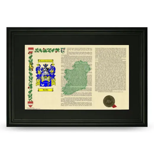 Breslin Deluxe Armorial Landscape Framed- Black