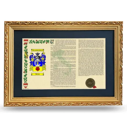 Bressa Deluxe Armorial Landscape Framed - Gold