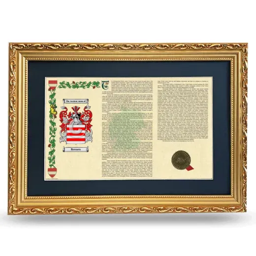 Bressen Deluxe Armorial Landscape Framed - Gold
