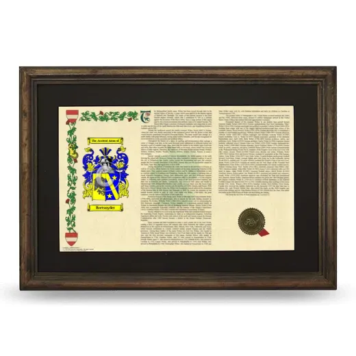 Bretsnyder Deluxe Armorial Landscape Framed - Brown