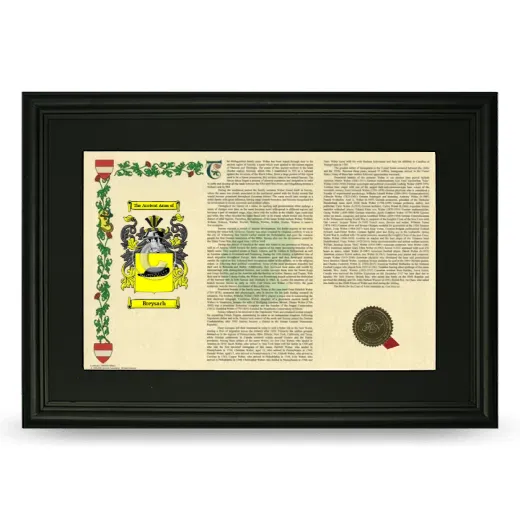 Breysach Deluxe Armorial Landscape Framed- Black
