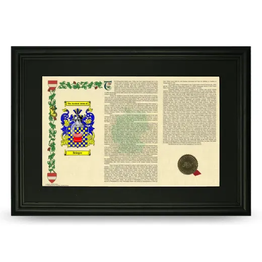Brieger Deluxe Armorial Landscape Framed- Black