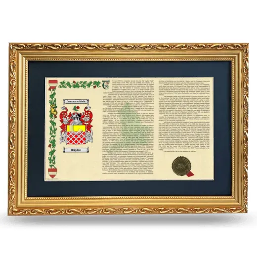 Brigdon Deluxe Armorial Landscape Framed - Gold