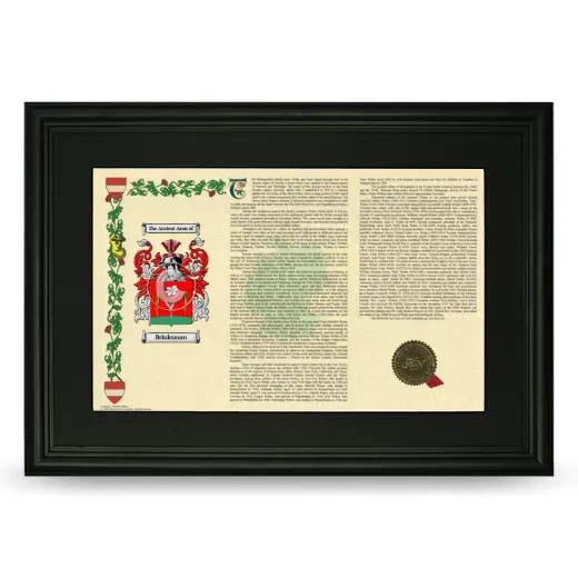 Brinksman Deluxe Armorial Landscape Framed- Black