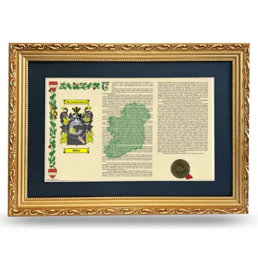 Britee Deluxe Armorial Landscape Framed - Gold