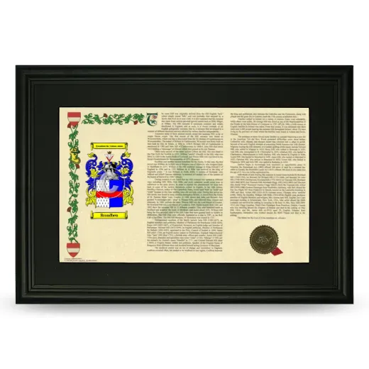Broadben Deluxe Armorial Landscape Framed- Black