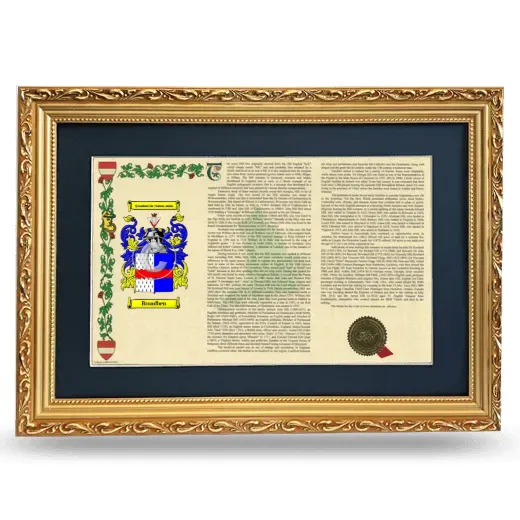 Broadben Deluxe Armorial Landscape Framed - Gold