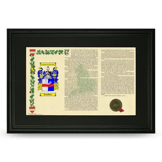 Broadbent Deluxe Armorial Landscape Framed- Black