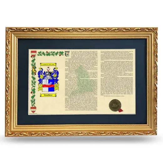 Broadbent Deluxe Armorial Landscape Framed - Gold