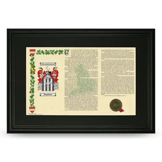 Broadwatt Deluxe Armorial Landscape Framed- Black