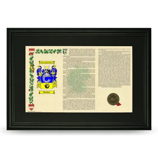 Brochner Deluxe Armorial Landscape Framed- Black
