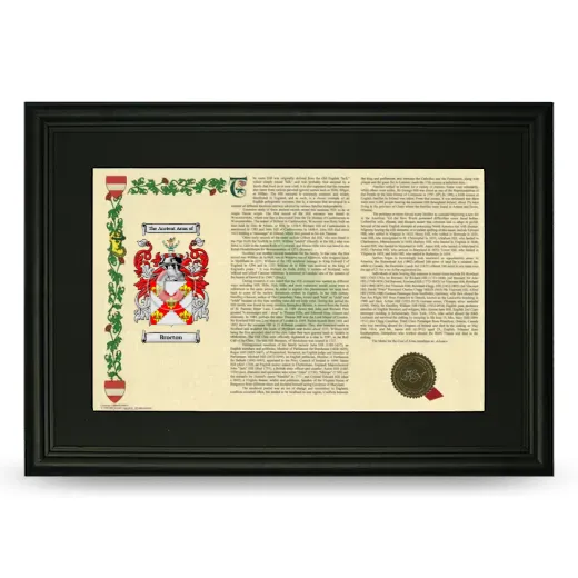 Brocton Deluxe Armorial Landscape Framed- Black
