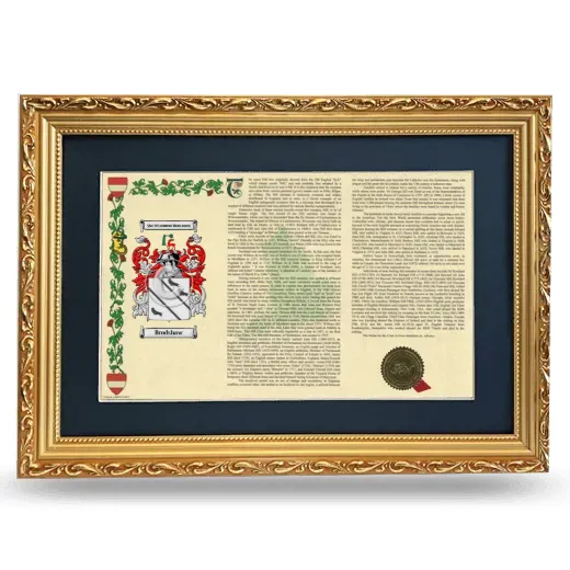 Brodshaw Deluxe Armorial Landscape Framed - Gold