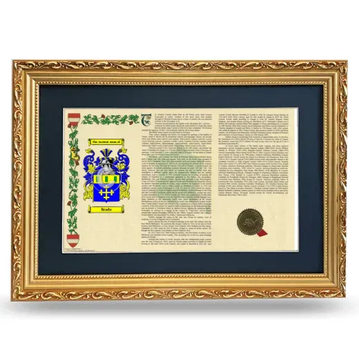 Brodu Deluxe Armorial Landscape Framed - Gold