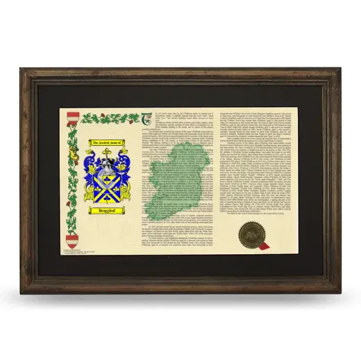 Broggind Deluxe Armorial Landscape Framed - Brown