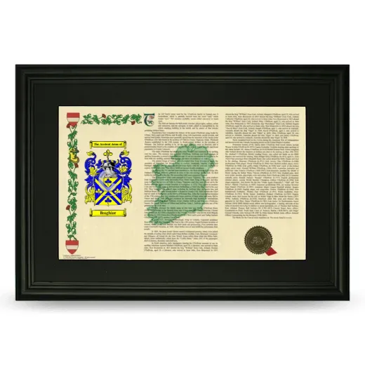 Broghint Deluxe Armorial Landscape Framed- Black
