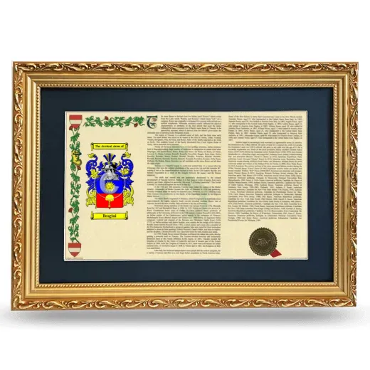 Brogini Deluxe Armorial Landscape Framed - Gold
