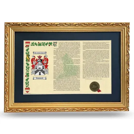Bromwech Deluxe Armorial Landscape Framed - Gold