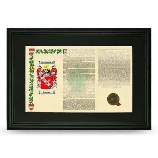 Bronnen Deluxe Armorial Landscape Framed- Black