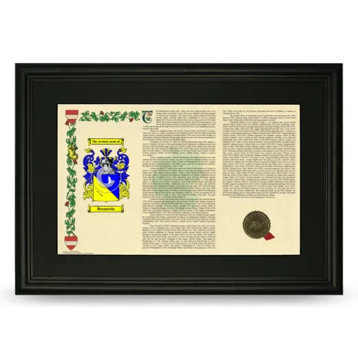 Bronstein Deluxe Armorial Landscape Framed- Black