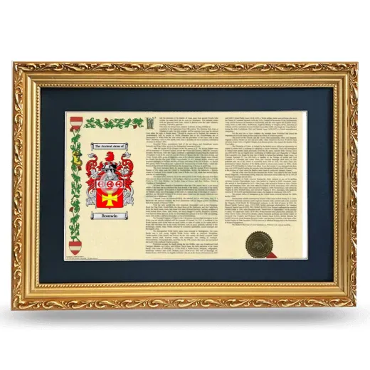 Bronwin Deluxe Armorial Landscape Framed - Gold