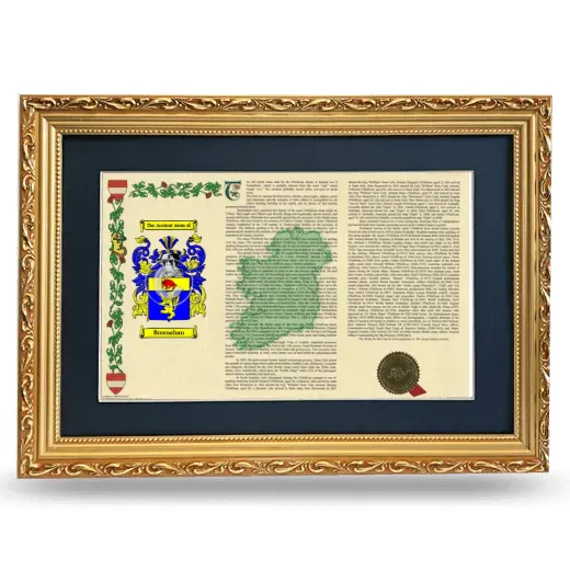 Brosnahan Deluxe Armorial Landscape Framed - Gold