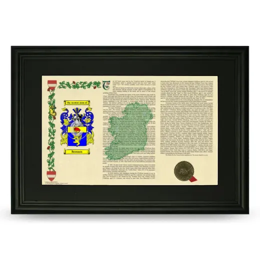 Brosnan Deluxe Armorial Landscape Framed- Black